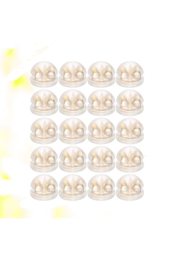 20Pcs Premium Golden Silicone Earring Stoppers Comfortable Noise Avoiding Backs