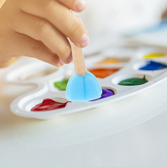 BESTYASH 20Pcs Sponge Painting Design Set With Wooden Handles For Birthday Parties