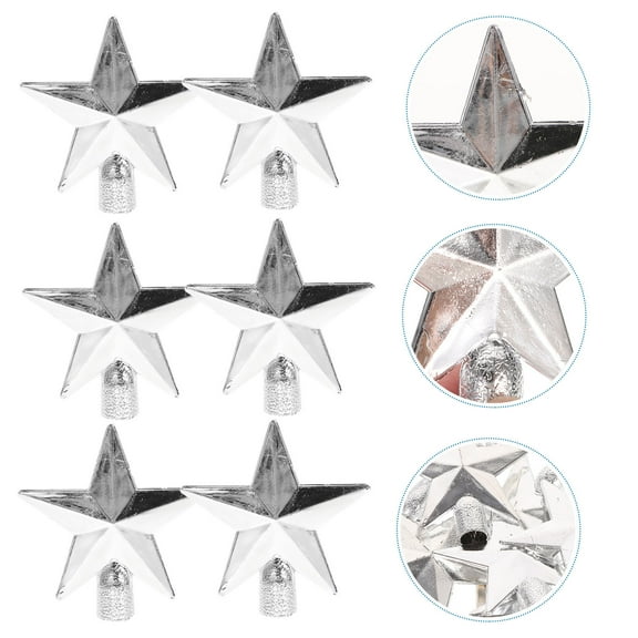 BESTYASH 20Pcs Tree Topper for Artificial Tree Silver Plastic Festive Tree Decoration for Home Decoration