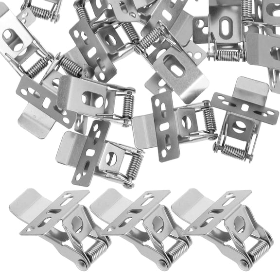 BESTYASH 20Pcs Universal LED Downlight Clip Silver Iron Secure Fixture Mounting Hardware
