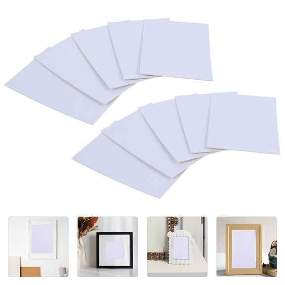 BESTYASH 20Pcs White Pre-Cut Picture Cut Mats for DIY Photo Display and Frame Accessories