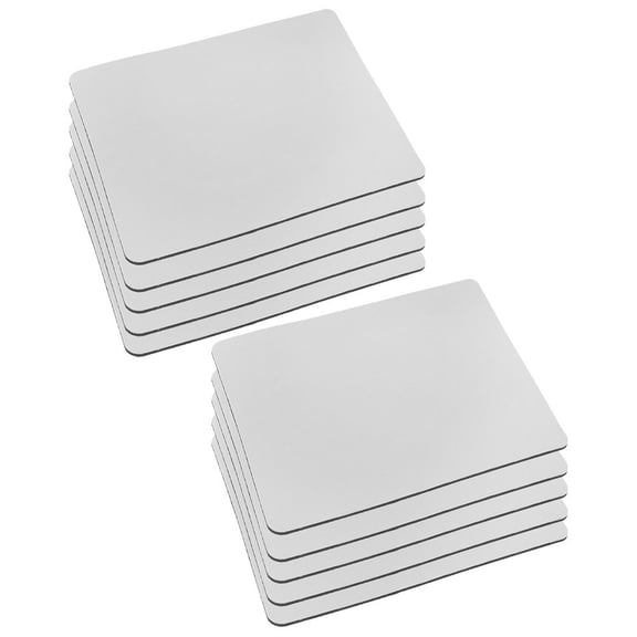 BESTYASH 20Pcs Sublimation Blank White Mouse Pad Rubber Desk Mat Prevents Sliding for Computer and Office