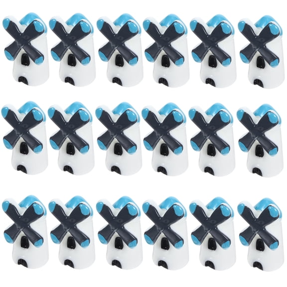 BESTYASH 20Pcs Windmill Decoration Resin for Ornaments in Fairy Garden Display