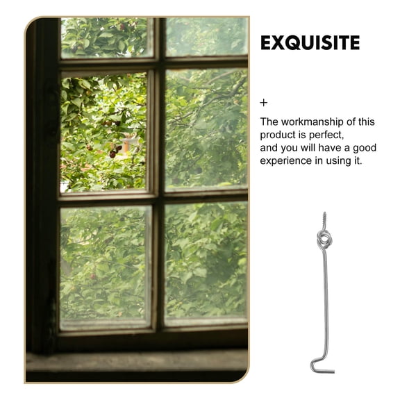 BESTYASH 20Sets Stainless Steel Cabin Hook Latch for Doors and Windows Silver Wind-Proof Design