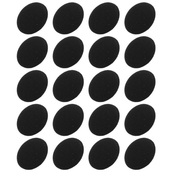 BESTYASH 20pcs Black Mushroom Sewing Buttons For Crafters DIY Projects Modern Round Style
