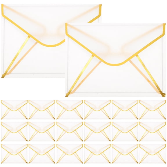 BESTYASH 20pcs Elegant Transparent Shaped for Wedding White Paper Storage