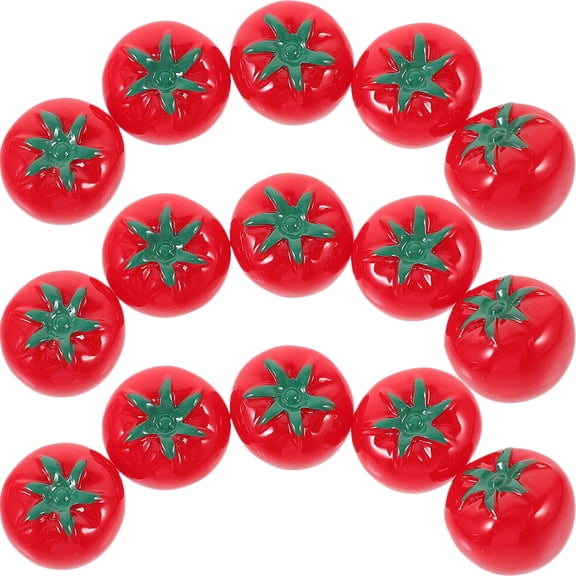 BESTYASH 20pcs Miniature Tomatoes Red Resin Photo Props Lifelike Fruits