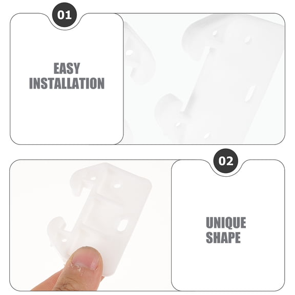 BESTYASH 20Pcs Plastic Drawer Slide Brackets Easy Install Drawer Hardware White