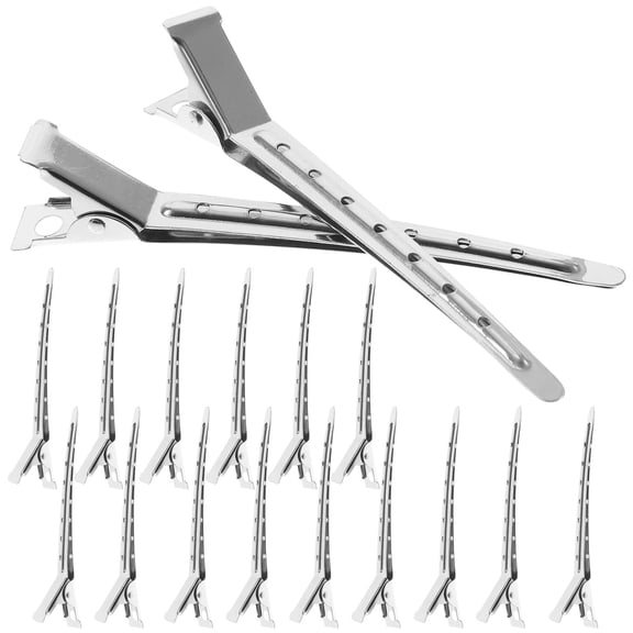 BESTYASH 20pcs Professional Fixed Hair Clips Stainless Steel Makeup Assistance for Hair Salon