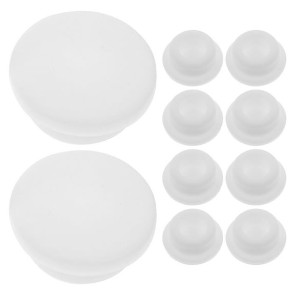 BESTYASH 20pcs Round Overflow Drain Caps for Washbasin Maintenance