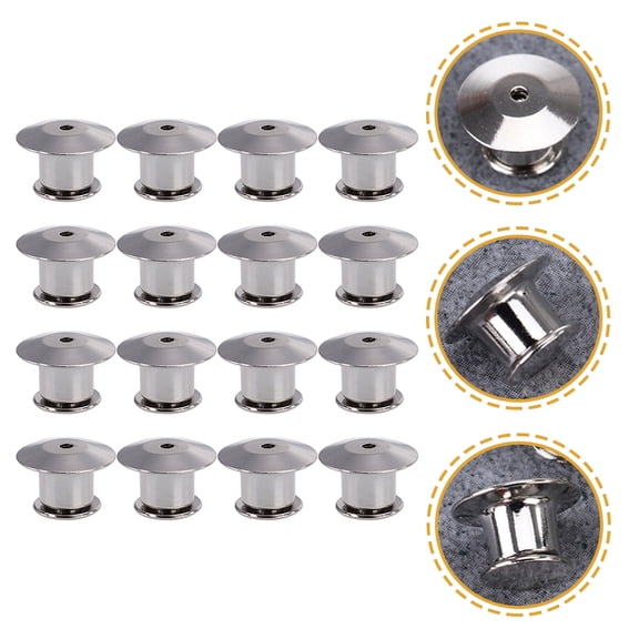 BESTYASH 22Pcs Metal Locking Pin Keepers with Wear Resistant Clasp for Pins Bags Hats and Crafts