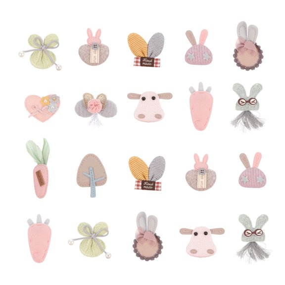 BESTYASH 24 Pcs Children Hair Clips Assorted Color Cartoon Hairpin DIY Decoration