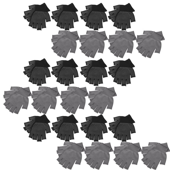 BESTYASH 24Pairs Lightweight Fingerless Grip Work Gloves for Painting Crafting and Assembly Tasks