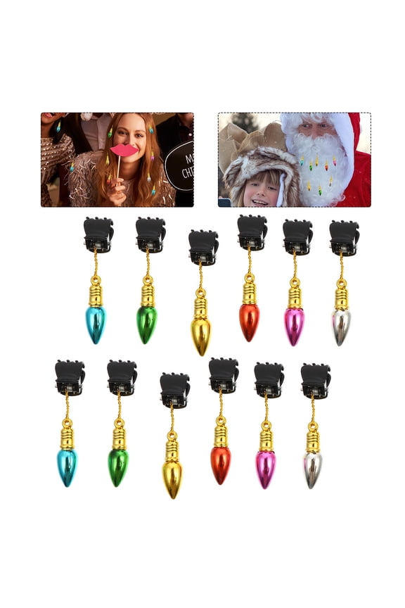 24Pcs Beard Clamps Assorted Color Durable Plastic Clips for Christmas Beard Decoration