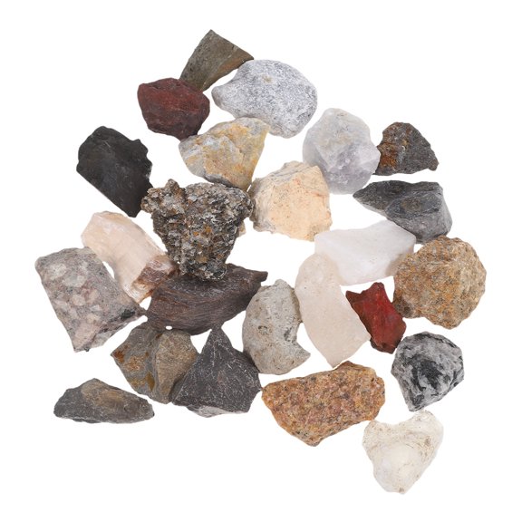 BESTYASH 24Pcs Irregular Stone Ornament Multi Raw Stone Decor For Classroom Use And Personal Study Activities