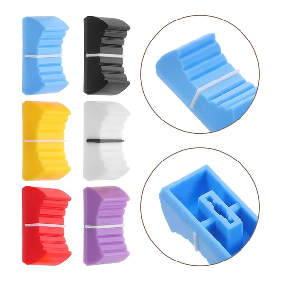 BESTYASH 24Pcs Mixer Fader Caps Assorted Color Plastic Potentiometer Knobs for Audio Console Control