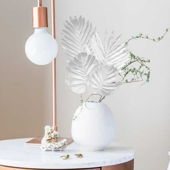 BESTYASH 24Pcs Realistic Plated Silver Decorative Leaves for Wedding and Party Supplies