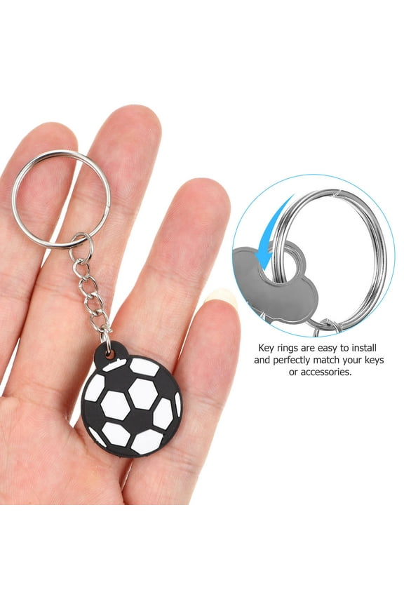 24Set Sports Theme Keychains PVC Gifts for Football Fans for Fan Gear