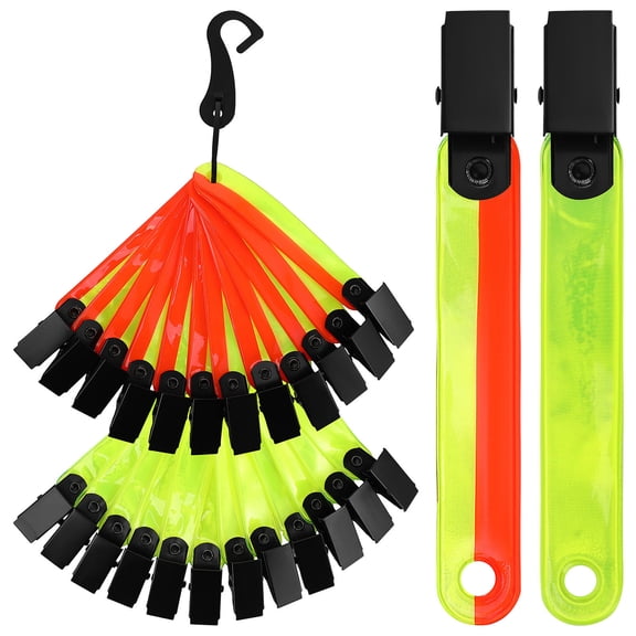 BESTYASH 24Pcs Reflective Trail Running Ribbons with Clips Multi Functional High Visibility Markers