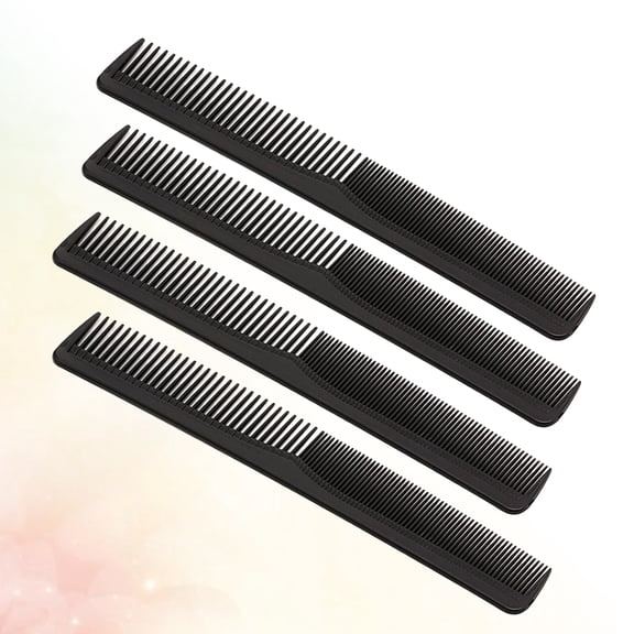 BESTYASH 25Pcs Black Anti Static Hairdressing Comb Comfortable Grip Double Head Comb for Hair Use