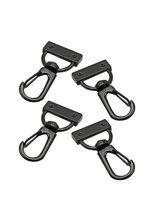 25Pcs Black Metal Buckle Clips with Swivel Hooks for Bag Straps Keychains and Outdoor Gear