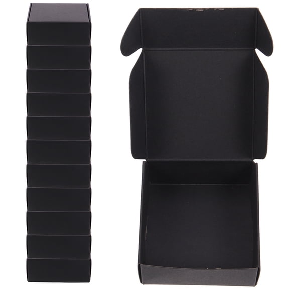 BESTYASH Black Paper Shipping Boxes for Storage Anti-Deform and Space-Saving Design
