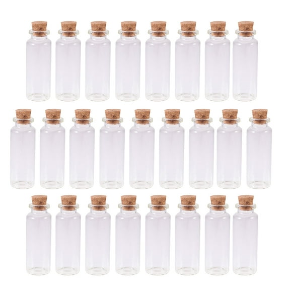 BESTYASH 25Pcs Cork Stoppers Glass Bottles for Small Decorations Craft Uses and Storage