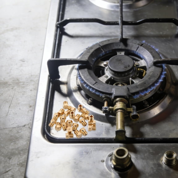 BESTYASH 25Pcs Easy Install Copper Gas Stove Nozzles Propane Orifice Conversion Kit