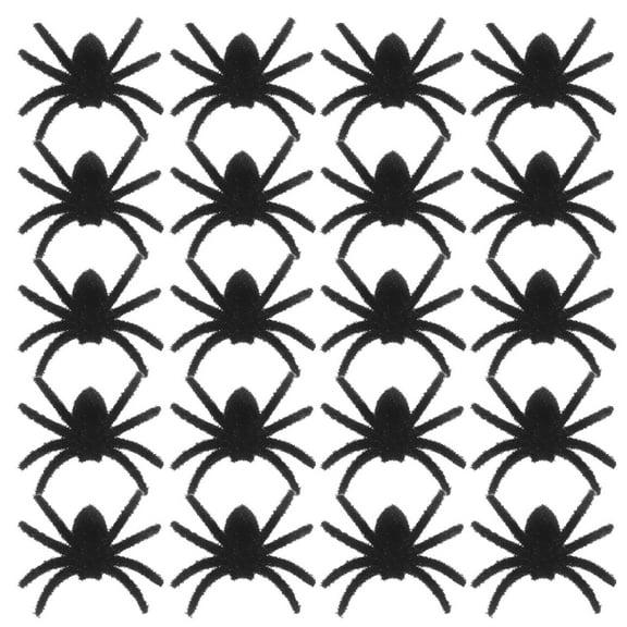 BESTYASH 25Pcs Realistic Black Plastic Fuzzy Spiders for Haunting Indoor Party and Yard Decor