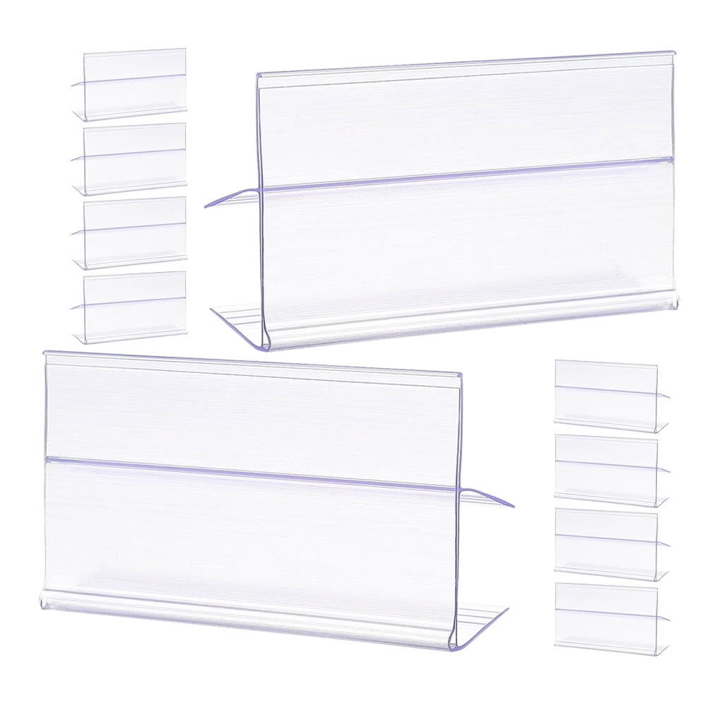 BESTYASH 25Pcs Transparent Shelf Label Holders for Store Price Tags ...