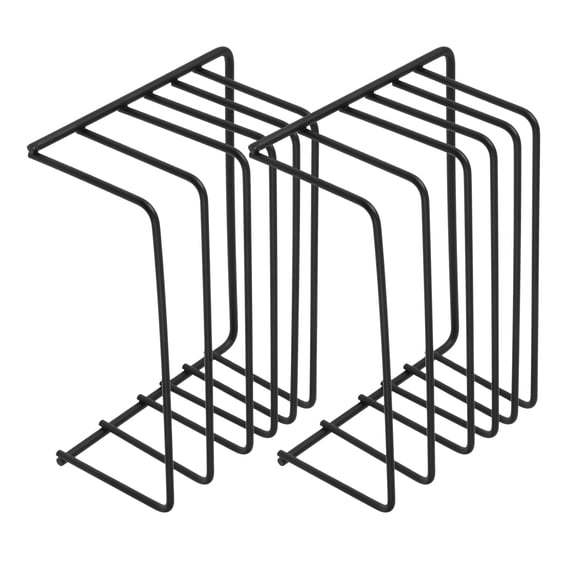 BESTYASH 2Pcs Pot and Pan Organizer Metal Kitchen Storage Stand with Adjustable Spacing for Lids and Cutting Boards