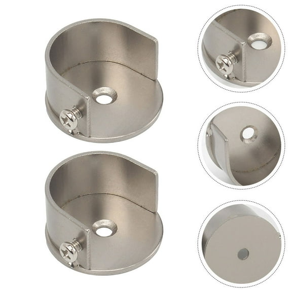 BESTYASH 2Pack Drapery Pole Brackets Iron Support Contemporary Style For Decoration