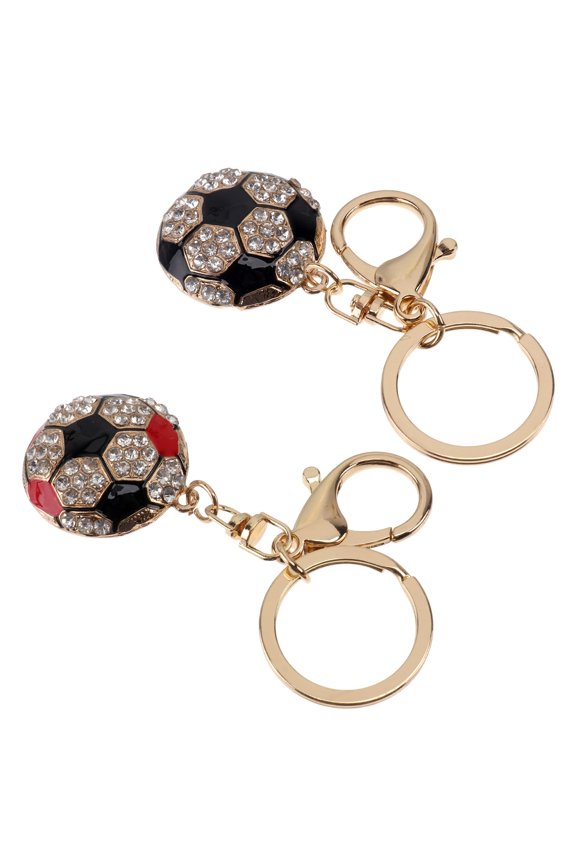 2Pack Soccer Keychain Creative Design Assorted Color Multifunctional Holder for Fan Gear