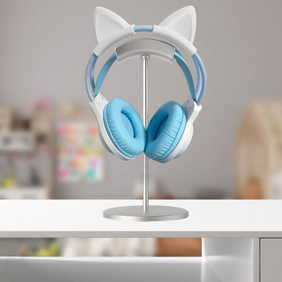 BESTYASH 2Pairs Cat Ears for Headphones Detachable Silicone Gaming Headset Accessories for Cosplay