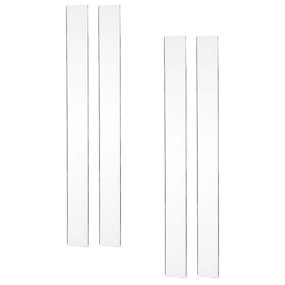 BESTYASH 2Pairs Clear Acrylic Dough Leveler Sticks for Precise Thickness Measuring and Rolling Pin Guides