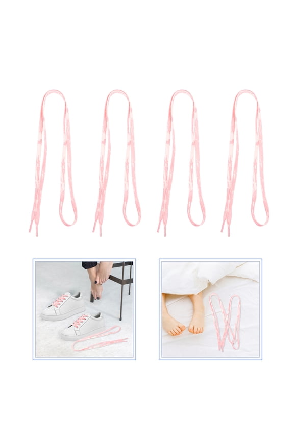 2Pairs Pink Flat Shoe Strap for Canvas Shoes Durable Material with Fine Craftsmanship