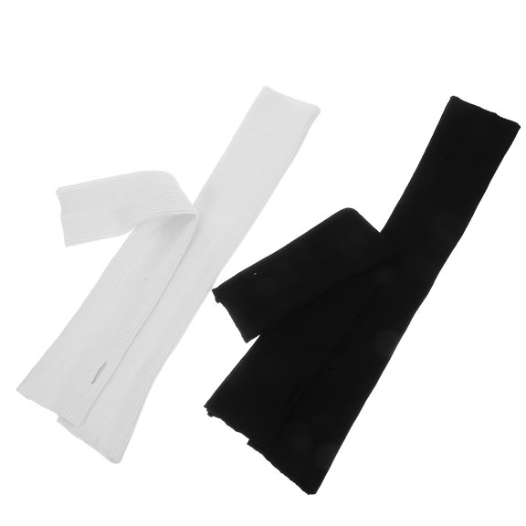 BESTYASH 2Pairs Versatile Yarn Knitted Arm Sleeves Thumb Hole Warmers for Cold Weather