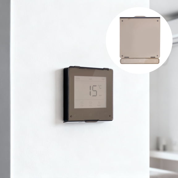 BESTYASH 2Pcs Adhesive Black Air Conditioning Switch Safety Cover for Indoor Wall Panels