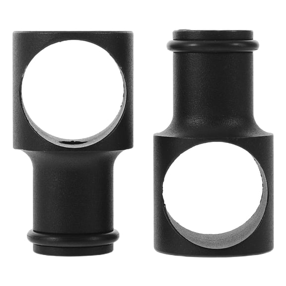 BESTYASH 2Pcs Black Barn Door Floor Track Stopper for Smooth Sliding Furniture Hardware