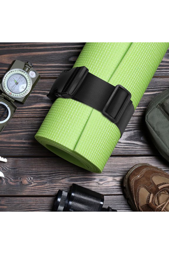 2Pcs Adjustable Suitcase Straps Black Wide Durable Nylon Strap with Buckle for Outdoor