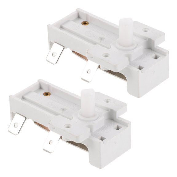 BESTYASH 2Pcs Adjustable Thermostat Temperature Controller Kit for Electric Radiator Heater White