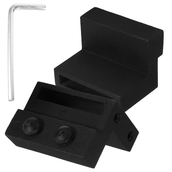 BESTYASH 2Pcs Aluminum Alloy Barn Door Stopper for Track with Noise Reduction Black Finish