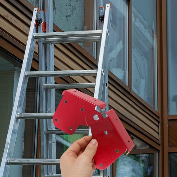 BESTYASH 2Pcs Attic Ladder Pull Down Hinge Kit with Space Saving Foldable Design in Red