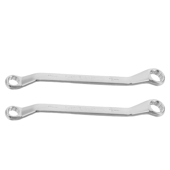 BESTYASH 2Pcs Industrial Double Head Ring Wrench Long Handle Metric Box Spanner for Car Maintenance
