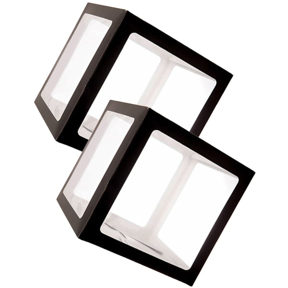 BESTYASH 2Pcs Balloon Box Storage Containers Clear Cube Boxes for Birthday Party and Wedding Decor