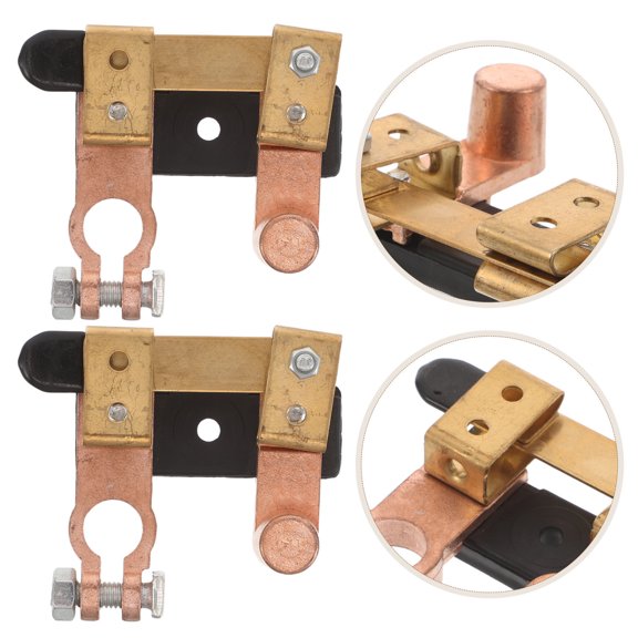BESTYASH 2Pcs Battery Disconnect Switch with Brass Blade for Car Truck ATV Marine Quick Power Cut-Off