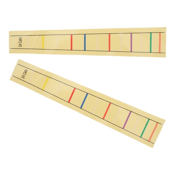 BESTYASH 2-Pack Beige Cello Position Stickers PVC Fretboard Labels Removable Finger Guide for Accurate Intonation Practice