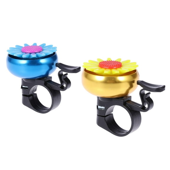 BESTYASH 2Pcs Assorted Color Sunflower Shaped Bike Bell with Crisp Sound