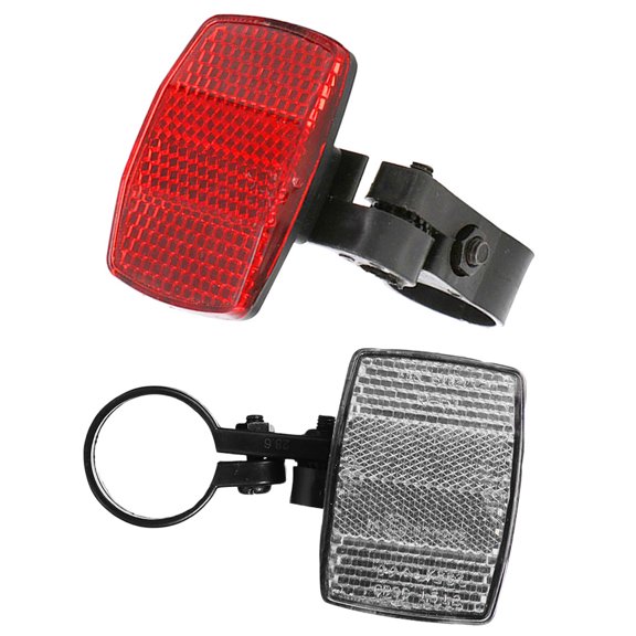 BESTYASH 2Pcs Bike Reflector Tools Plastic Reflective Accessories for Front and Rear Bike Lamps