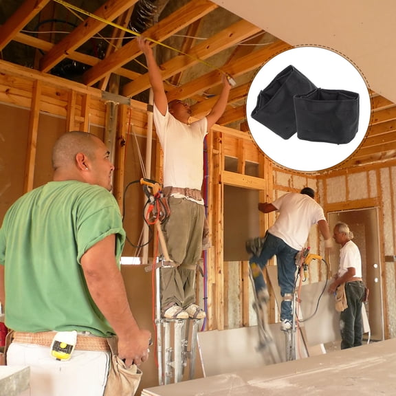 BESTYASH 2Pcs Black Adjustable Cuff Straps for Drywall Stilts with Enhanced Comfort and Stability
